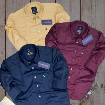 Full Sleeves Solid Shirt for Men (Multicolor, M)