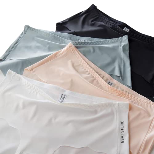 Women's Ice Silk Blend Invisible Lines No Show Hipster Panty (Pack of 5)