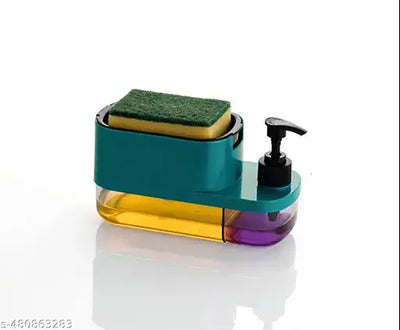 3 In 1 Soap Dispenser for Kitchen Dishwasher Liquid Dispenser Pump With Sponge Kitchen Cleaner