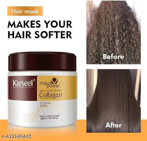 Collagen Expert Absolut Repair Mask |Dry Hair Mask Provides Deep Conditioning & Strength | With Gold Quinoa & Wheat Protein (Pack of 2)