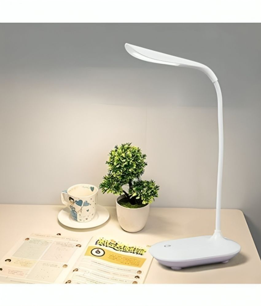 Charkee 3W LED Desk Lamp Rechargeable Touch On/Off Switch,Pack of 1.Charkee 3W Rechargeable Study Lamp – Compact & Modern Desk Light