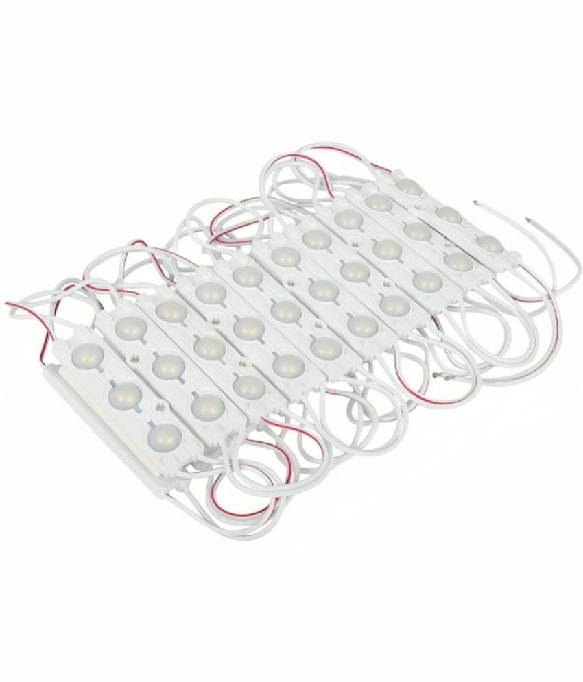 Charkee White 3LED Strip 12V Waterproof Pack of 20.Waterproof 12V LED Module Strip – Bright White Pack of 20.