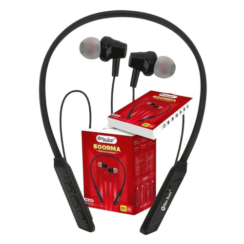 Charkee NB-804 Wireless Neckband In-Ear Earphones – Up to 20H Playtime, Music & Call Controls (Black)