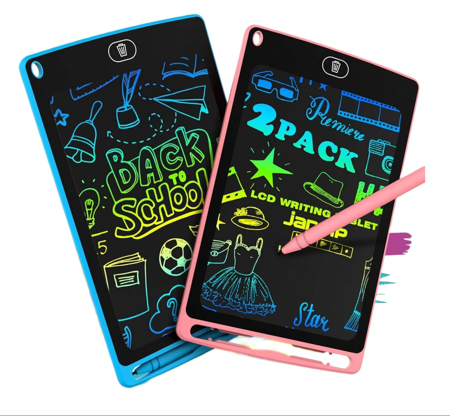 Charkee LCD 8.5 Inch Writing Tablet – Portable Digital Notepad & Electronic Drawing Pad for Kids & Adults | Reusable Paperless Writing & Doodle Board