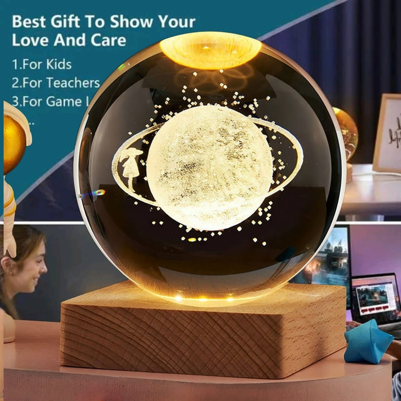 Enhance your space with the Charkee 0.5W 3D crystal ball night lamp. Featuring a soft glow and elegant crystal design, it’s perfect for bedrooms, living rooms, and decorative ambient lighting.