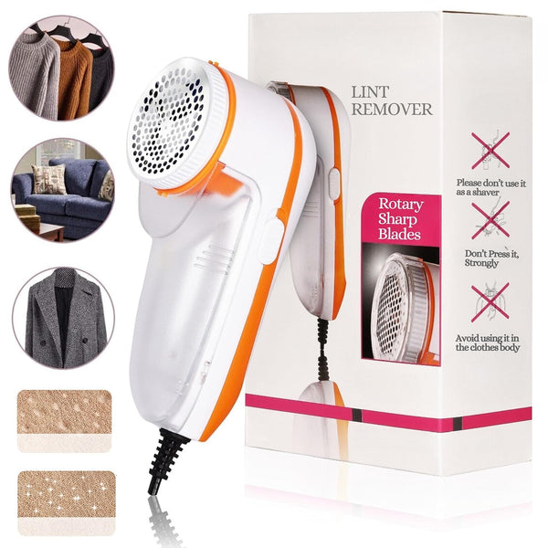 Keep your clothes looking new with the Charkee electric lint remover. Designed to remove lint, fuzz, and dust from sweaters, woolens, and fabrics quickly and safely.