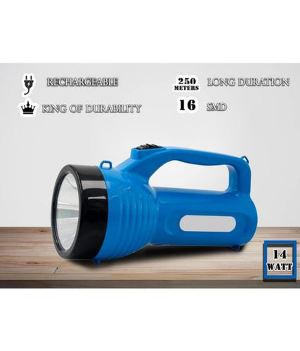 Charkee 16W Torch Emergency Light Pack of 1.Charkee 16W Torch Emergency Light – Rechargeable High Bright Portable Torch (Pack of 1)