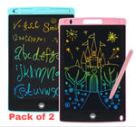 Charkee LCD Writing 8.5 Inch Pack of 2 Tablet Electronic Writing & Drawing Doodle Board Multicolcor