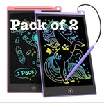 சார்க்கி எல்சிடி எழுத்து டேப்லெட் 8.5 இன்ச் (2 பேக்) - குழந்தைகள் மற்றும் பெரியவர்களுக்கான மின்னணு எழுத்து மற்றும் வரைதல் டூடுல் போர்டு | மீண்டும் பயன்படுத்தக்கூடிய காகிதமில்லா கற்றல் மற்றும் மெமோ பேட்
