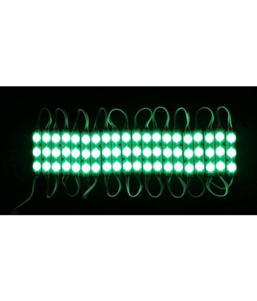 Charkee Green 3LED Strip 12V Waterproof 5730 LED SMD Pack of 20.Charkee Green 3 LED Module 12V Waterproof 5730 SMD – Pack of 20