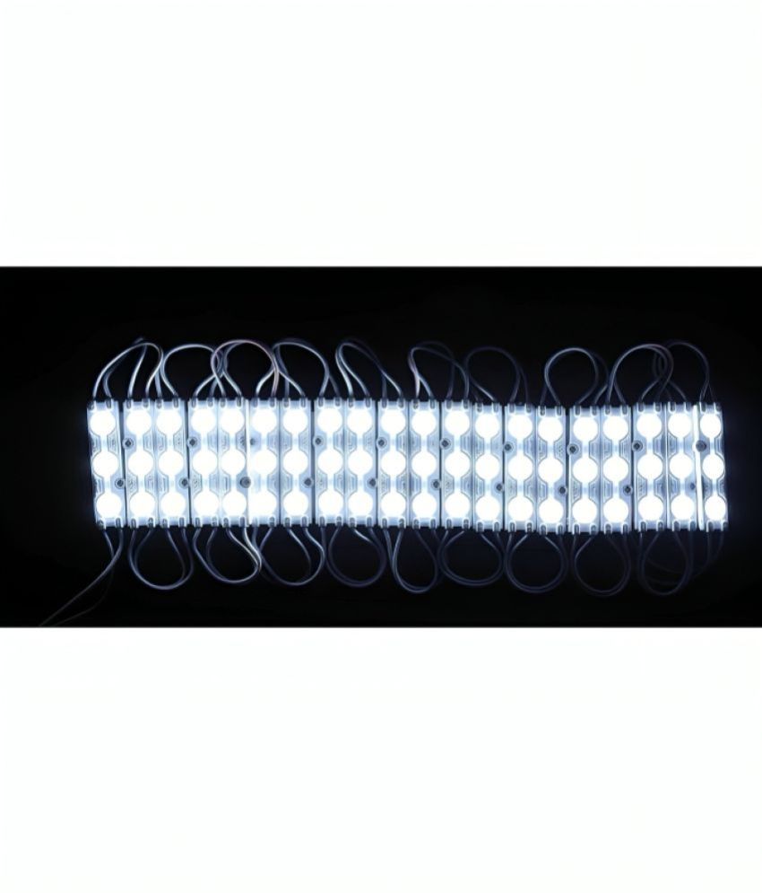 Charkee White 3LED Strip 12V Waterproof Pack of 20.Waterproof 12V LED Module Strip – Bright White Pack of 20.