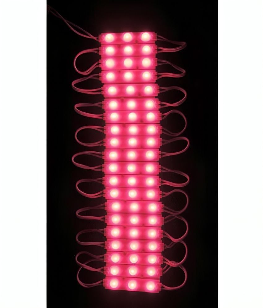 Charkee Pink 3LED Strip 12V Waterproof 5730 LED SMD Pack of 20.Charkee Pink 3 LED Strip 12V Waterproof 5730 SMD (Pack of 20) – Decorative & Signage Lighting Module
