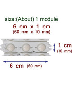 Charkee Red 3LED Strip 12V Waterproof Pack of 20.Red LED Module 12V Waterproof – Ideal for Sign Boards & Decoration
