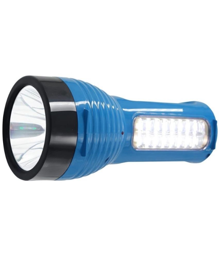 Illuminate long distances with the Charkee 16W LED high power searchlight. Featuring a rechargeable battery and built-in flashlight, it is ideal for security, outdoor use, travel, and emergency situations.
