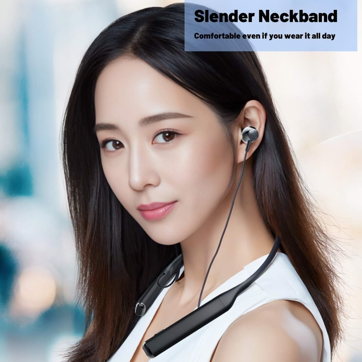 Charkee NB-804 Wireless Neckband In-the-earUpto 20h Music Controls Black.Charkee NB-804 Wireless Neckband In-Ear Bluetooth Earphones (Black) – Up to 20H Playback, Music Controls & Calling