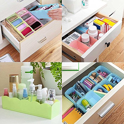 Socks Undergarment Storage Drawer Organiser Set of 4 (Color May Vary)Keep your drawers neat with Socks & Undergarment Storage Organiser Set of 4. Durable, space-saving design, perfect for socks, underwear, and small clothing items.