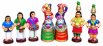 Traditional Karakattam Golu Dolls Set – Tamil Folk Dance Bommai Set | 7 Inch