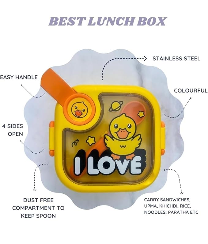 Baby Food Box with Spoon & Scissor | BPA Free Baby Feeding Storage Container with Cutter – Safe & Travel Friendly