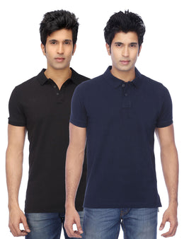 Ketex Cotton Blend Half Sleeves Polo Tshirt (Pack of 2)
