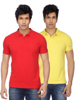 Ketex Cotton Blend Half Sleeves Polo Tshirt (Pack of 2)