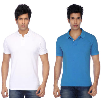 Ketex Cotton Blend Half Sleeves Polo Tshirt (Pack of 2)