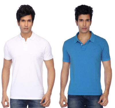 Ketex Cotton Blend Half Sleeves Polo Tshirt (Pack of 2)