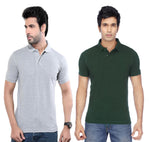Ketex Cotton Blend Half Sleeves Polo Tshirt (Pack of 2)