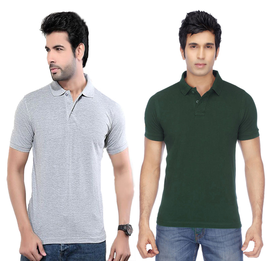 Ketex Cotton Blend Half Sleeves Polo Tshirt (Pack of 2)