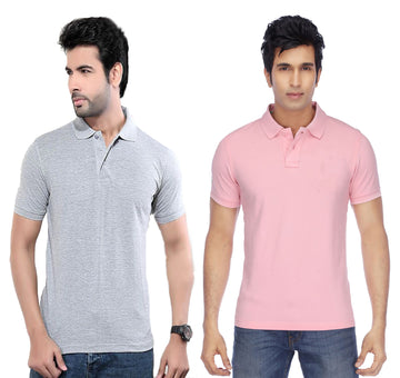Ketex Cotton Blend Half Sleeves Polo Tshirt (Pack of 2)