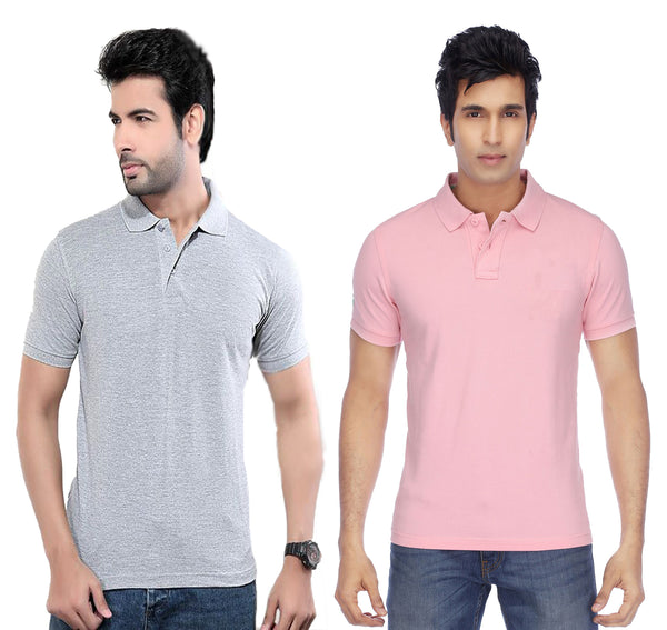 Ketex Cotton Blend Half Sleeves Polo Tshirt (Pack of 2)