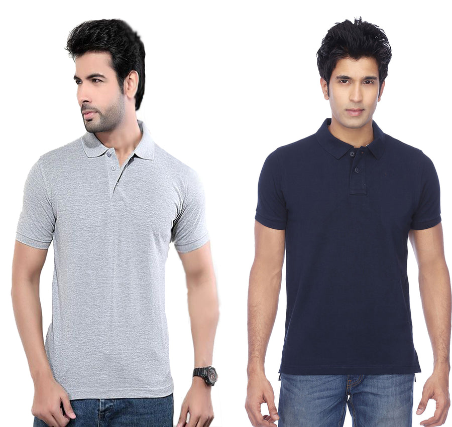 Ketex Cotton Blend Half Sleeves Polo Tshirt (Pack of 2)