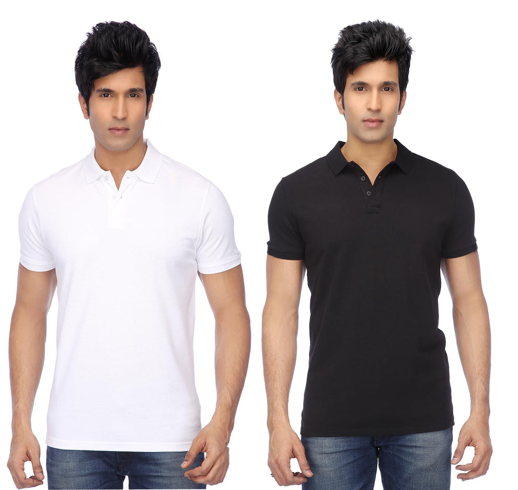 Ketex Cotton Blend Half Sleeves Polo Tshirt (Pack of 2)
