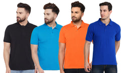 Ketex Cotton Blend Half Sleeves Polo Tshirt (Pack of 4)