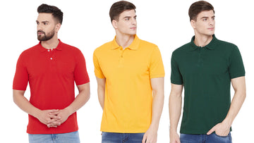 Ketex Cotton Blend Half Sleeves Polo Tshirt (Pack of 3)