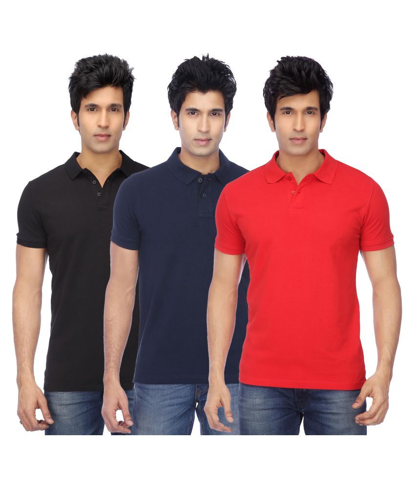 Ketex Cotton Blend Half Sleeves Polo Tshirt (Pack of 3)