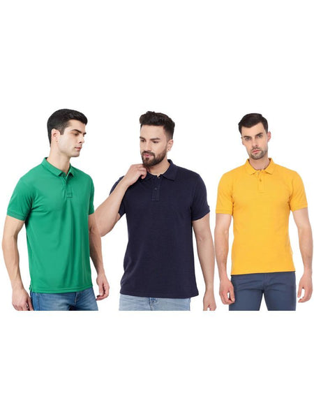 Ketex Cotton Blend Half Sleeves Polo Tshirt (Pack of 3)