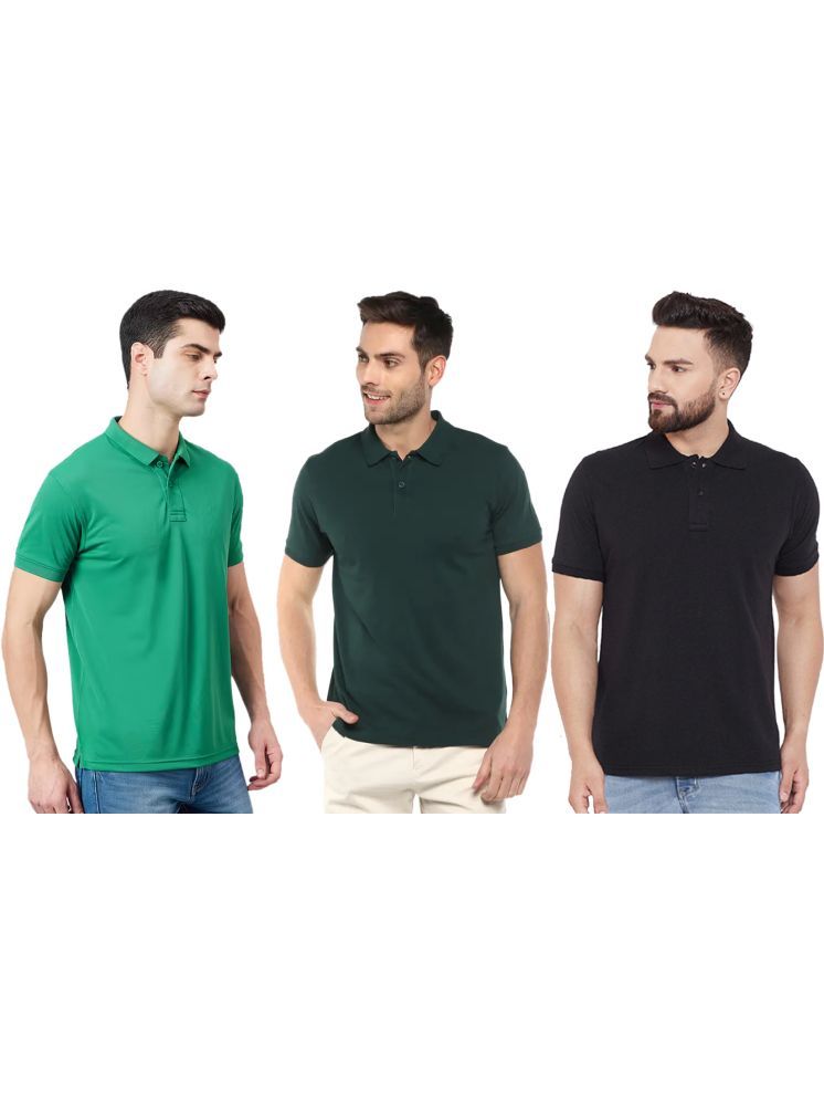 Ketex Cotton Blend Half Sleeves Polo Tshirt (Pack of 3)