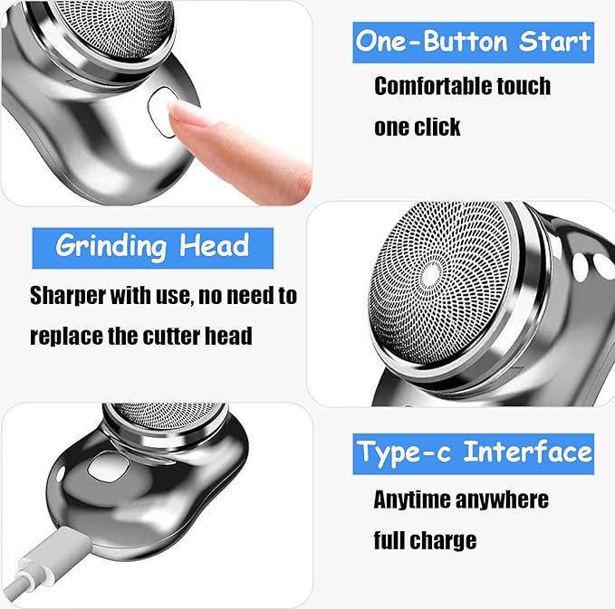 Mini-Shave Portable Electric Shaver, 2023 New Upgrade Mini Electric Razor Shavers for Men.