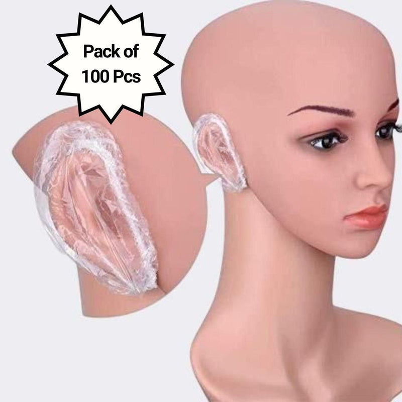 Bathing Ear Cover Caps (100Pcs).Protect ears from water with bathing ear cover caps. Disposable, waterproof ear protection for showering, hair wash, spa, kids & adults. Pack of 100 pcs.