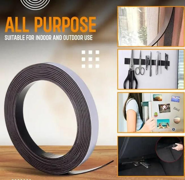 Self-Adhesive Magnetic Tape Flexible Rubber Magnet Tape Thickness 2mmSelf-Adhesive Magnetic Tape 2mm – Flexible Rubber Magnet Strip for DIY Crafts, Mounting & Home Organization