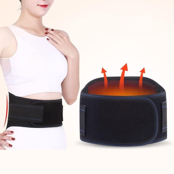 Back Support Brace Waist Abdomen Self-Heating Lower Back Support.Relieve lower back pain with self-heating back support brace. Provides waist & abdomen support, improves blood circulation, and offers comfortable daily back protection.