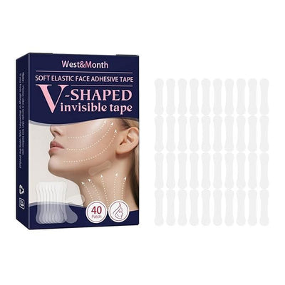 40 Patches V-Shaped Invisible TapeGet a seamless look with V-shaped invisible lift tapes. Strong hold, skin-friendly, discreet body shaping solution for dresses, tops & deep-neck outfits. Pack of 40 patches.s.