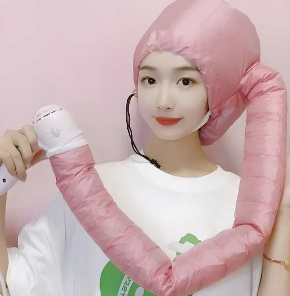 Hair Dryer Hooded Diffuser Cap for Curly Hair | Soft Bonnet Attachment Speeds Up Drying | Heat Evenly Distributes Air for Frizz Free, Natural Curls | Adjustable & Reusable