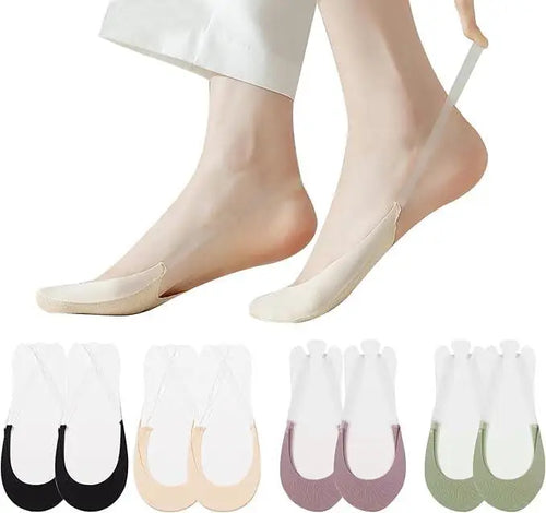 Women's Slingback Toe Topper Ballerina Socks (Pack of 2)  are lightweight, low-profile socks designed for women who want comfort, protection