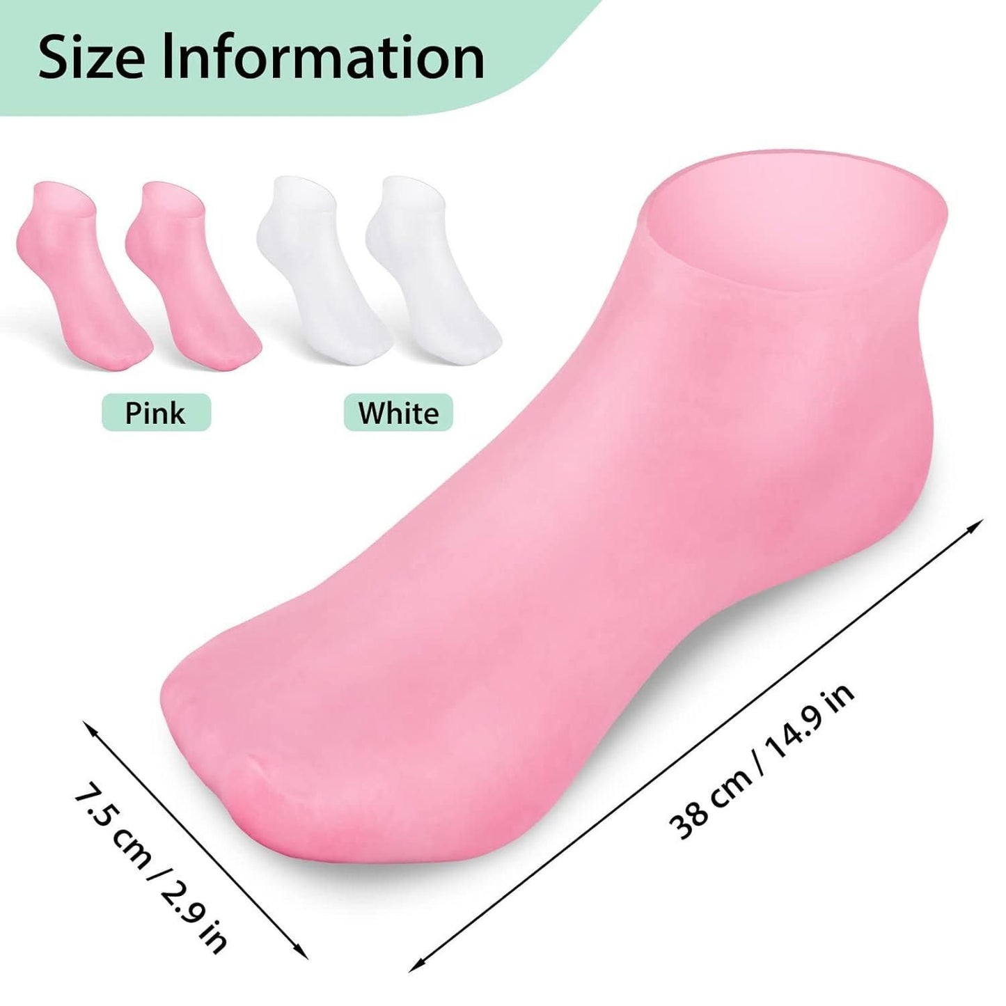 Silicone Moisturizing Socks Anti Slip Aloe Socks for Dry Cracked Feet Women.Pamper your feet with Silicone Moisturizing Aloe Socks. Soft, anti-slip design hydrates and soothes dry, cracked feet. Ideal for women, daily care, and overnight treatment.
