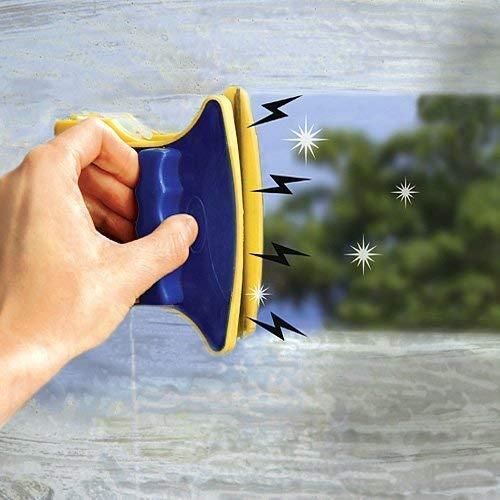 Heavy Duty Magnetic Double-Sided Window Cleaner | Inside & Outside Glass Cleaning Tool | Strong Magnet Window Washing Equipment for Home, Office & High-Rise Buildings