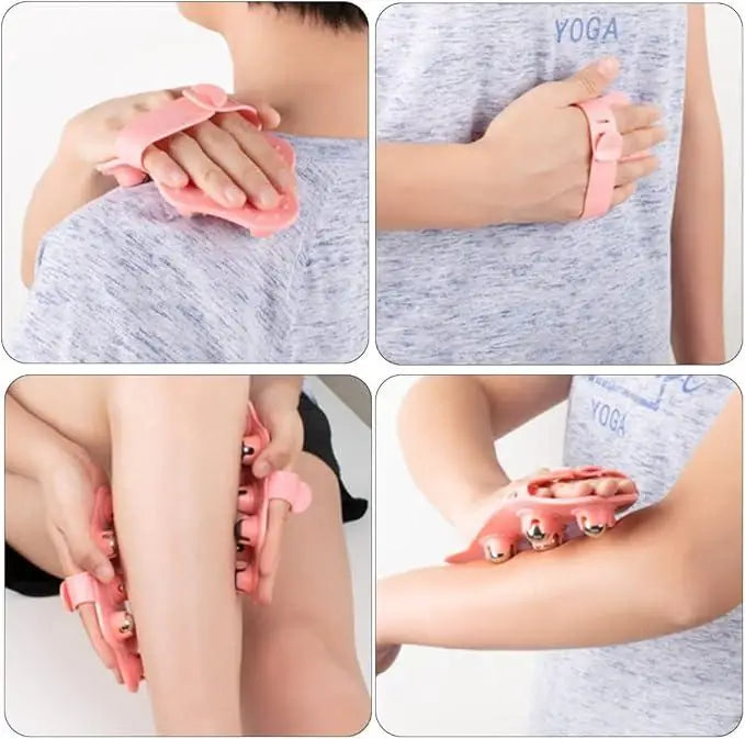 Anti-Cellulite Muscle Pain Relief Relaxation Ball & Body Massage Gloves | Deep Tissue Massager for Stress, Sore Muscles & Tension Relief | Improve Blood Circulation, Reduce Cellulite & Enhance Relaxation at Home or Gym