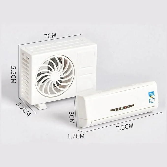 Miniature Ac Design Solar-Powered Car Air Freshener Diffuser.Miniature AC Design Solar-Powered Car Air Freshener Diffuser | Auto Rotating Perfume Decor for Car Dashboard.
