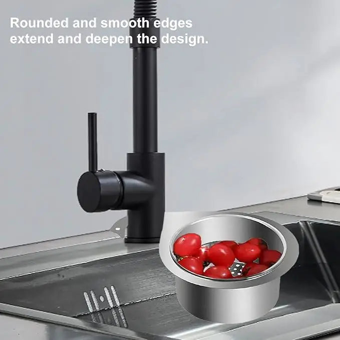 Stainless Steel Swan Drain Basket Sink Strainer | Kitchen Sink Waste Filter & Food Catcher | Rustproof Drain Protector for Clog-Free Sink