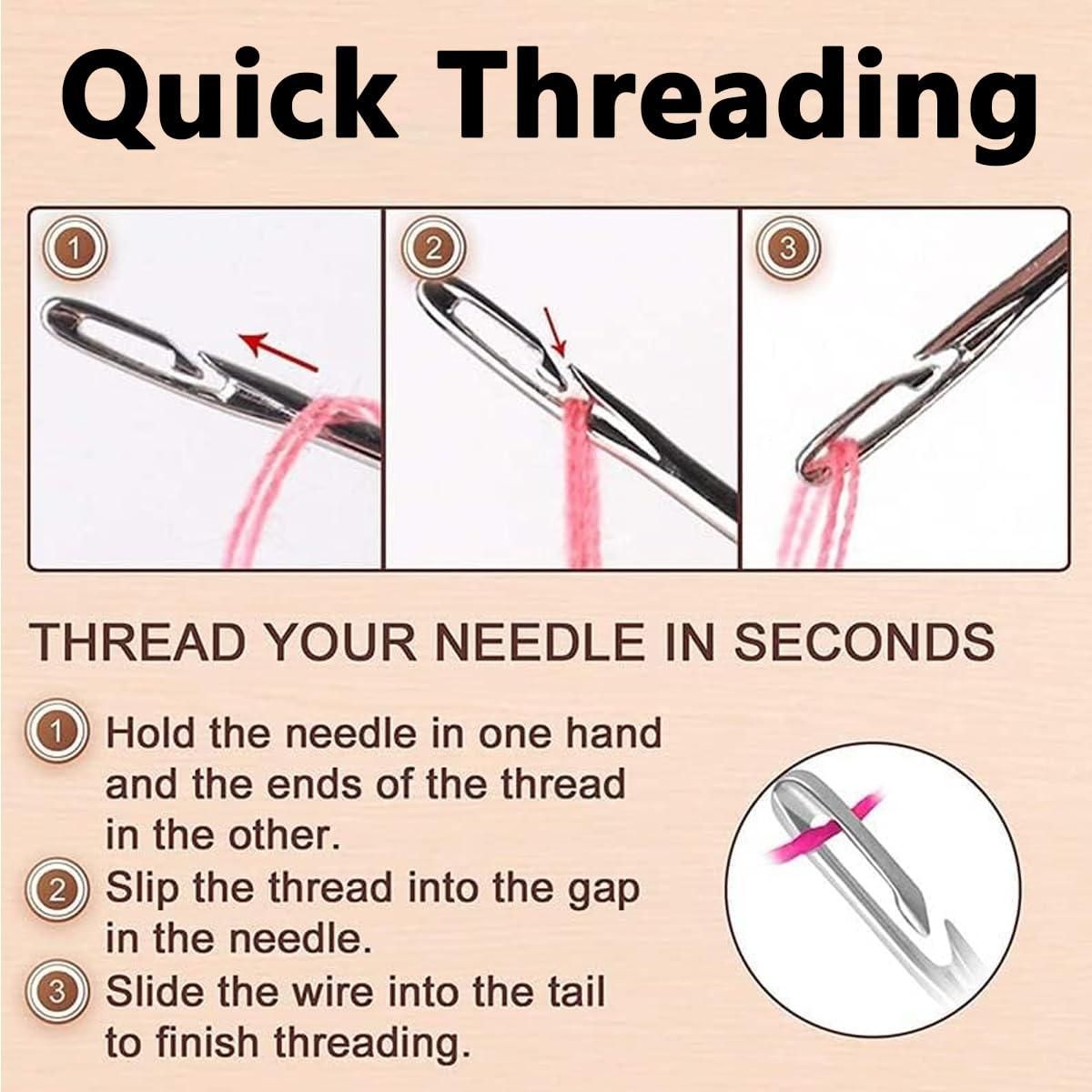 30Pcs Quilting Needle Set.30 Pcs Quilting Needle Set – Assorted Hand Sewing Needles for Quilting, Embroidery & Craft Work